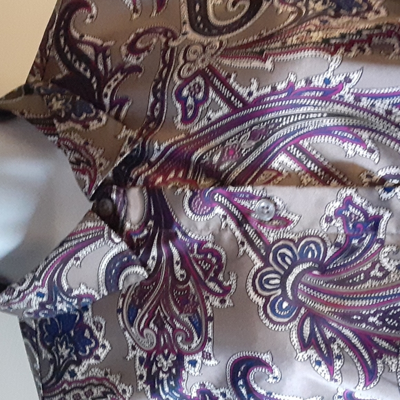 ANN TAYLOR  PAISLEY PRINT  DRESS TOP, SIZE 16 - Picture 2 of 7